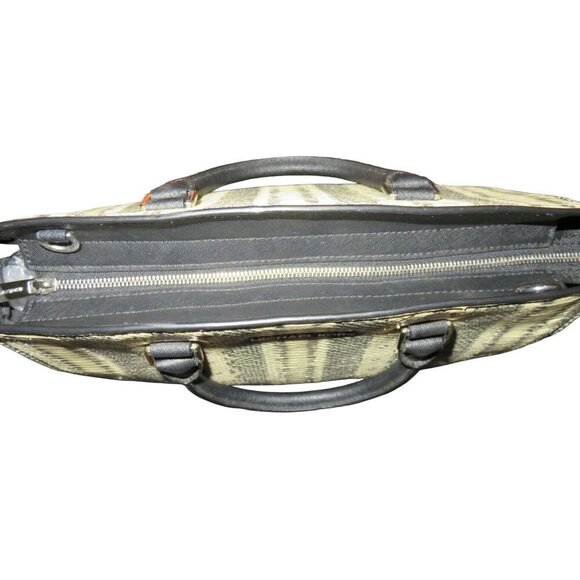 MICHAEL KORS Selma Black & White Snakeskin Embossed Leather Tote - Picture 8 of 14